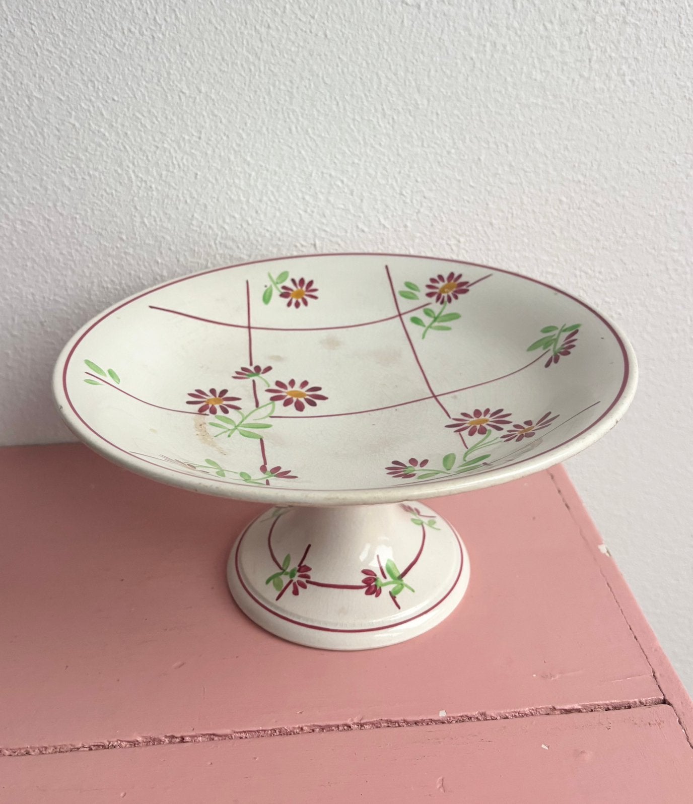 Vintage gien Aardewerk Fruitschaal, Ophalen