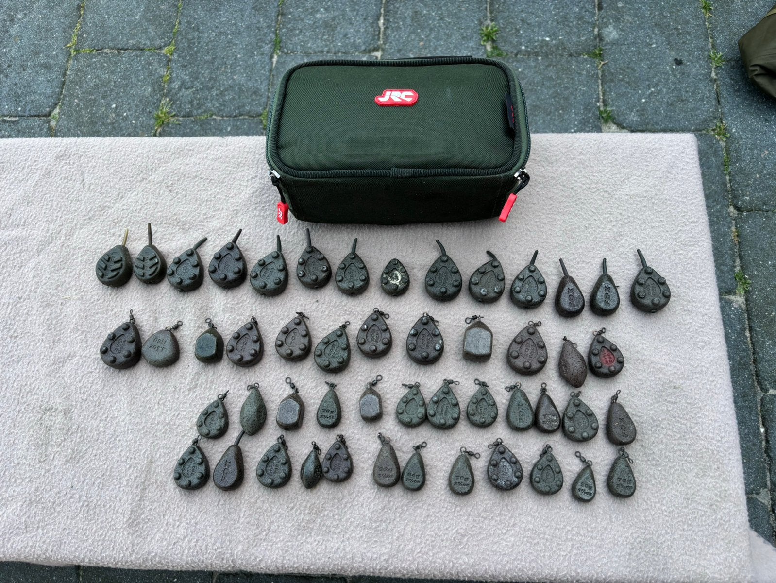 50 x lood incl jrc loodtas inline + wartel, Ophalen of Verzenden, Gebruikt, Dobber of Lood