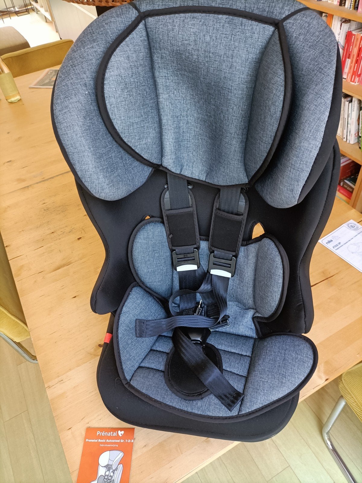Prenatal Basic Autostoel Gr. 1-2-3 - Zo goed als nieuw, Autogordel, Verstelbare rugleuning, Zo goed als nieuw, 9 t/m 36 kg