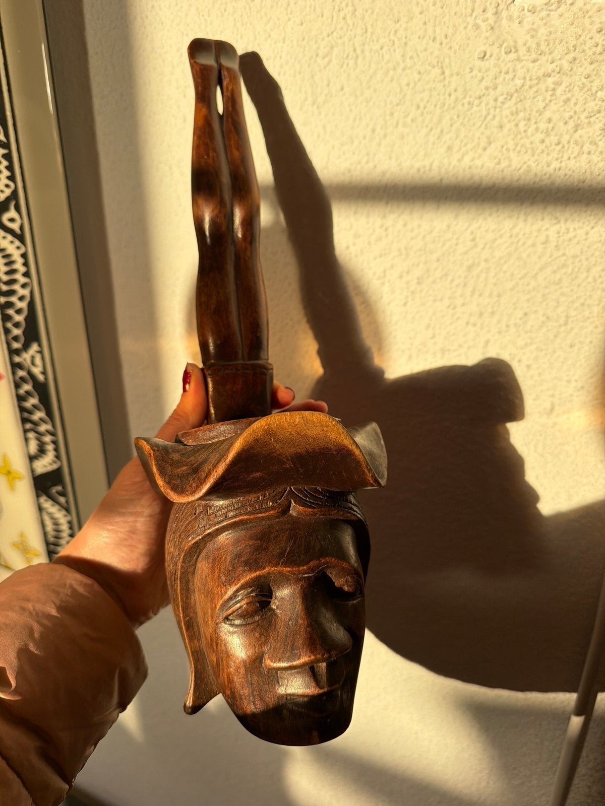 Zeldzaam Afrikaans houten vruchtbaarheidsbeeld, Hout, Bruin, Afrika, Ophalen of Verzenden