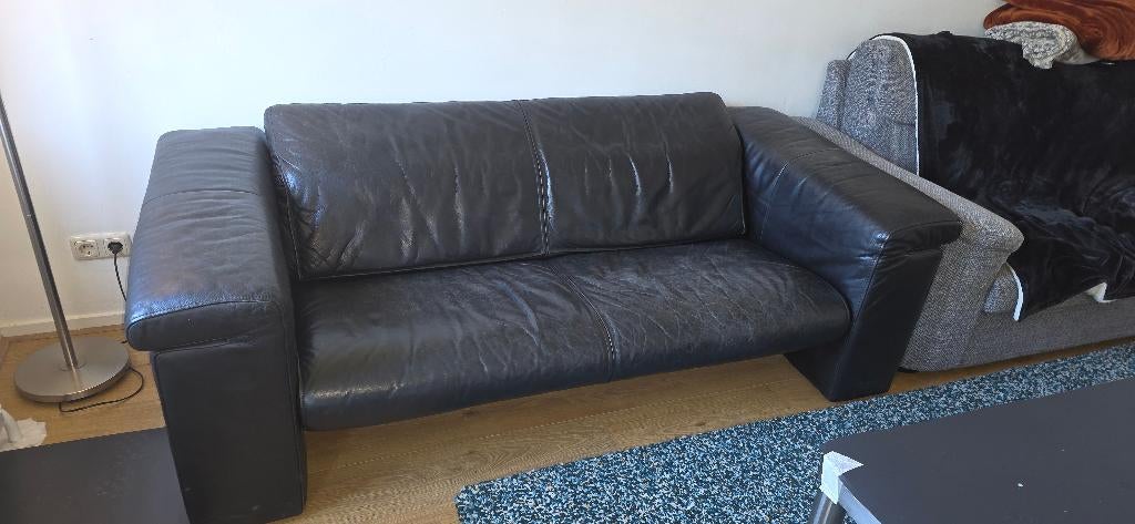 rolf benz bank leer, Ophalen, Gebruikt, Tweepersoons, 200 tot 250 cm