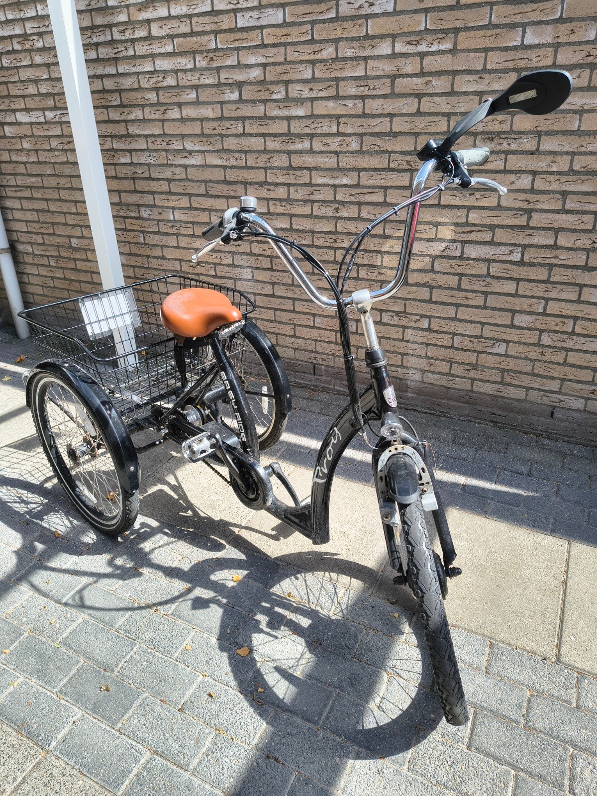 Troy Easy Ride driewieler met regenhoes, Ophalen