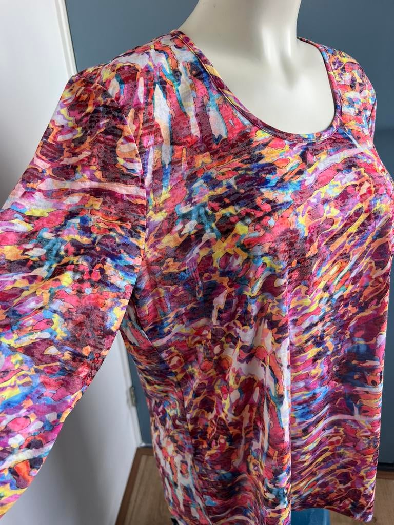 Goldner kleurrijke top roze geel 46, Maat 46/48 (XL) of groter, Ophalen of Verzenden, Zo goed als nieuw, X