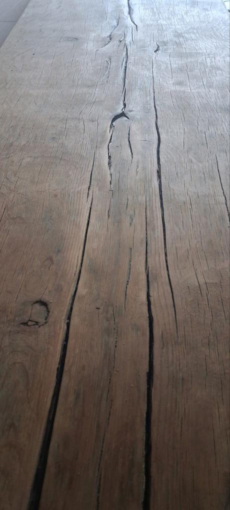 2 stuks Massief Rustiek 5 dik  Eiken blad, Huis en Inrichting, Tafelonderdelen, Gebruikt, Rustiek, Eikenhout, 200 cm of meer