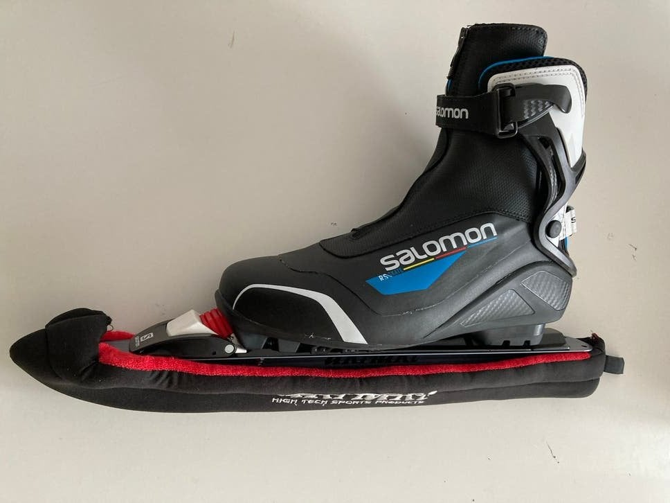 Salomon schaatsen met Armari klapschaats onderstel, Sport en Fitness, Klapschaats, Zo goed als nieuw, Noren, Ophalen