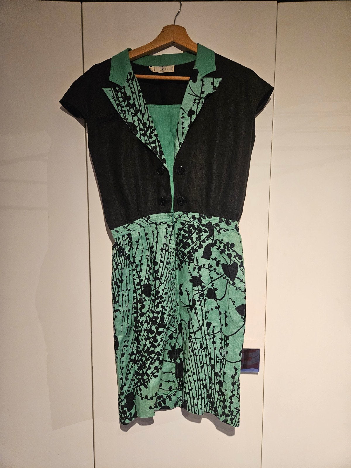 Vintage jurk Valentino Miss V maat s zgan, Ophalen of Verzenden, Zo goed als nieuw, Maat 36 (S), Onder de knie