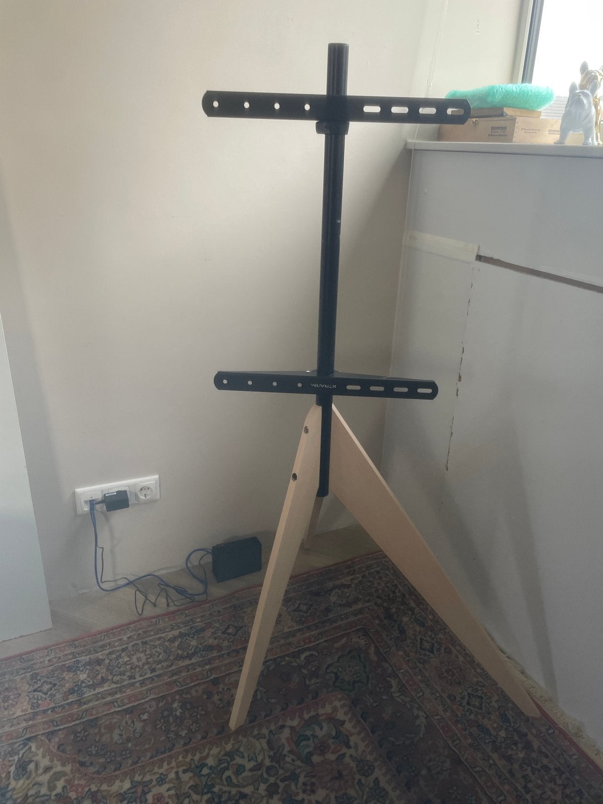XTRARM TV Standaard Hout Zwart - Zo goed als nieuw, Ophalen, Zo goed als nieuw