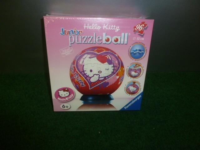 NIEUW HELLO KITTY Puzzel bal 12 cm 96 puzzelstukken 6 jaar, Ophalen of Verzenden, Meer dan 50 stukjes, Nieuw, 6 jaar of ouder