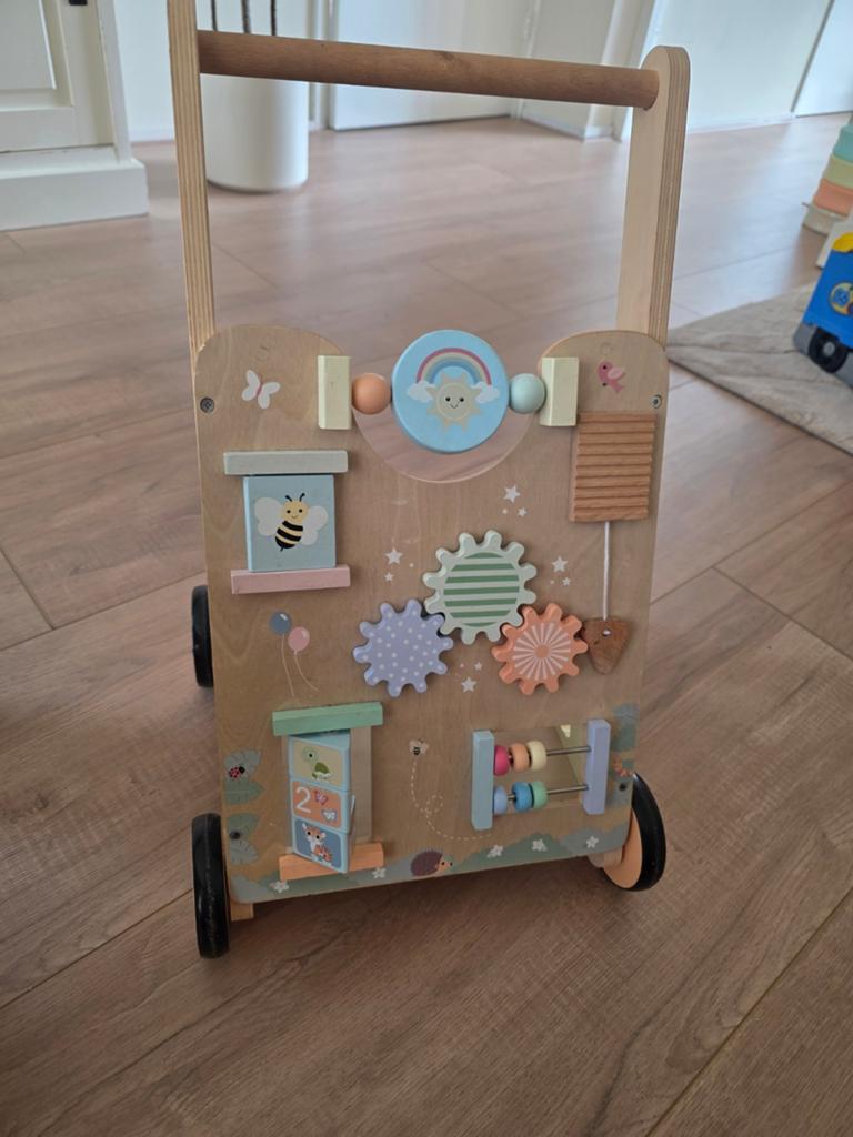 Houten loopkar, Kinderen en Baby's, Speelgoed | Houten speelgoed, Ophalen, Gebruikt, Duw- of Trekspeelgoed