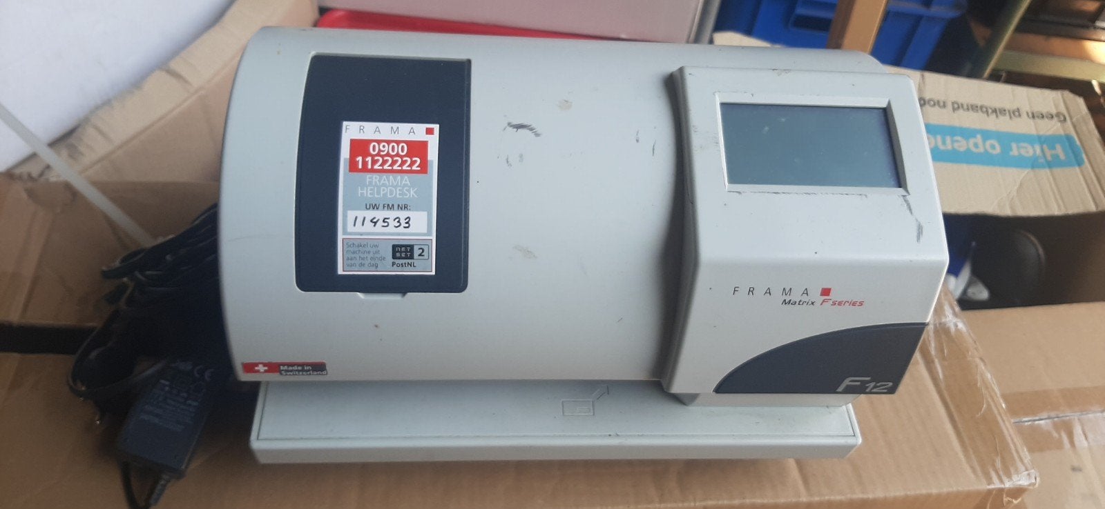 FRAMA F12 frankeermachine, Ophalen, Zo goed als nieuw