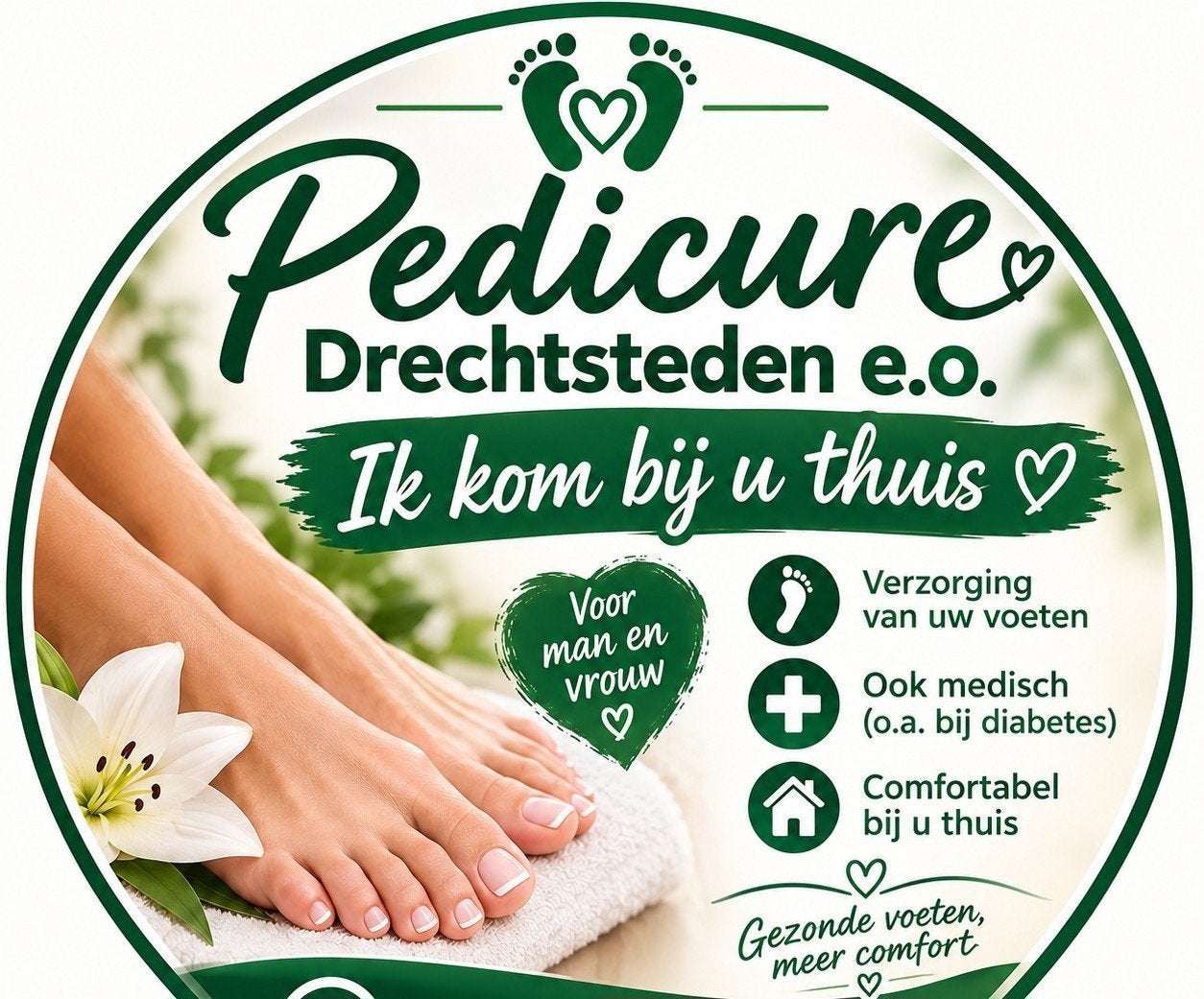 pedicure bij u thuis, Komt aan huis, Voetmassage