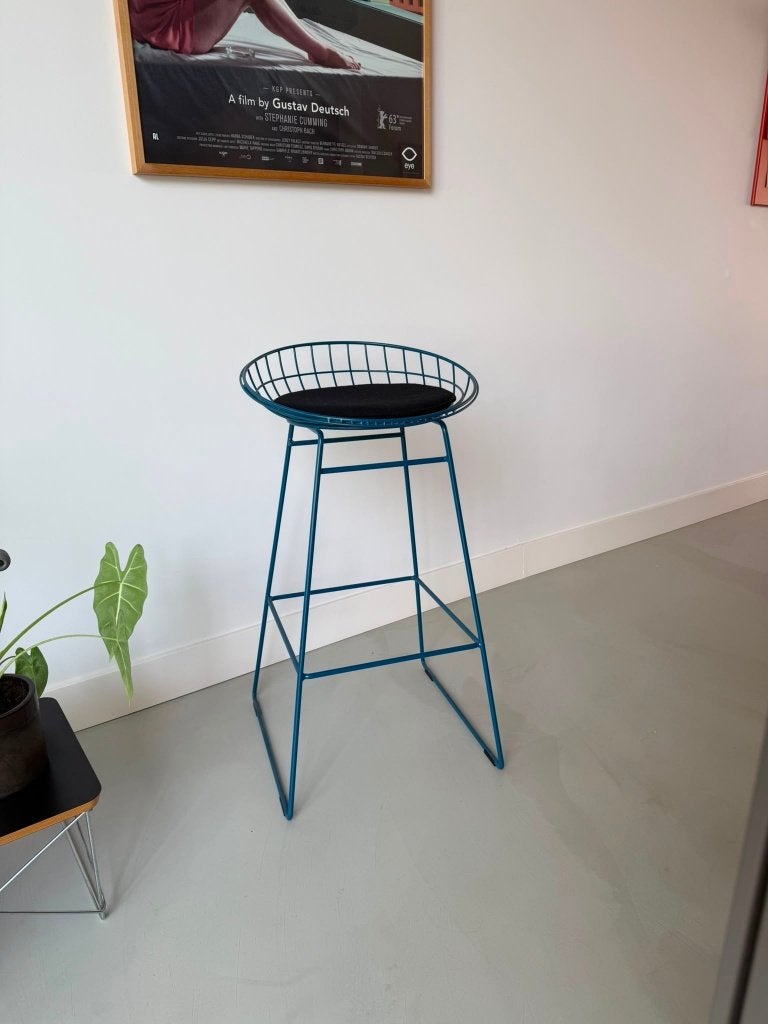 Pastoe voor Cees Braakman Wire Bar Stoel, Ophalen, Blauw, Zo goed als nieuw, Metaal