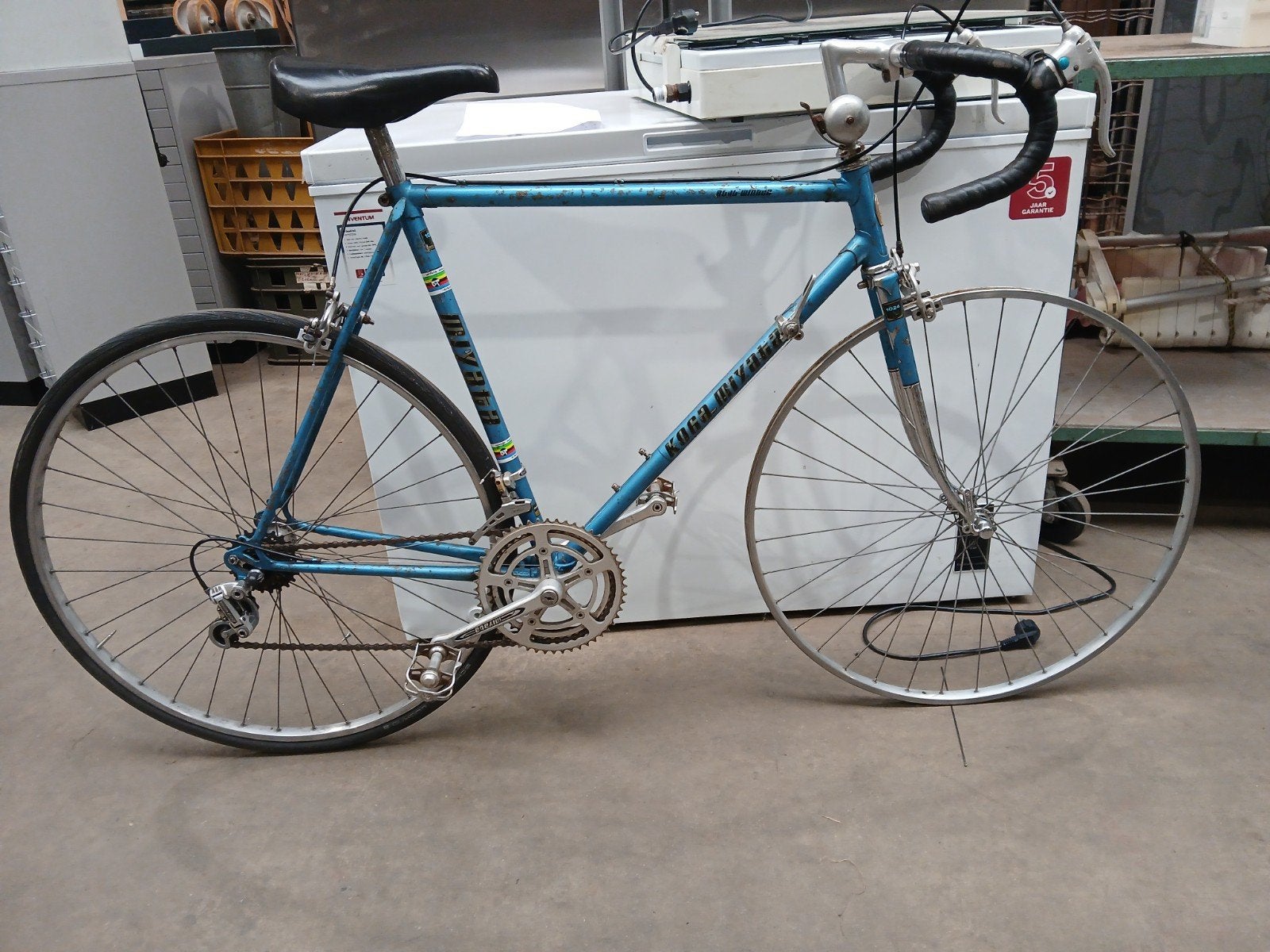 Koga Miyata racefiets 56 cm frame - Vintage blauw, Gebruikt, Oldschool, Vintage, Ophalen of Verzenden