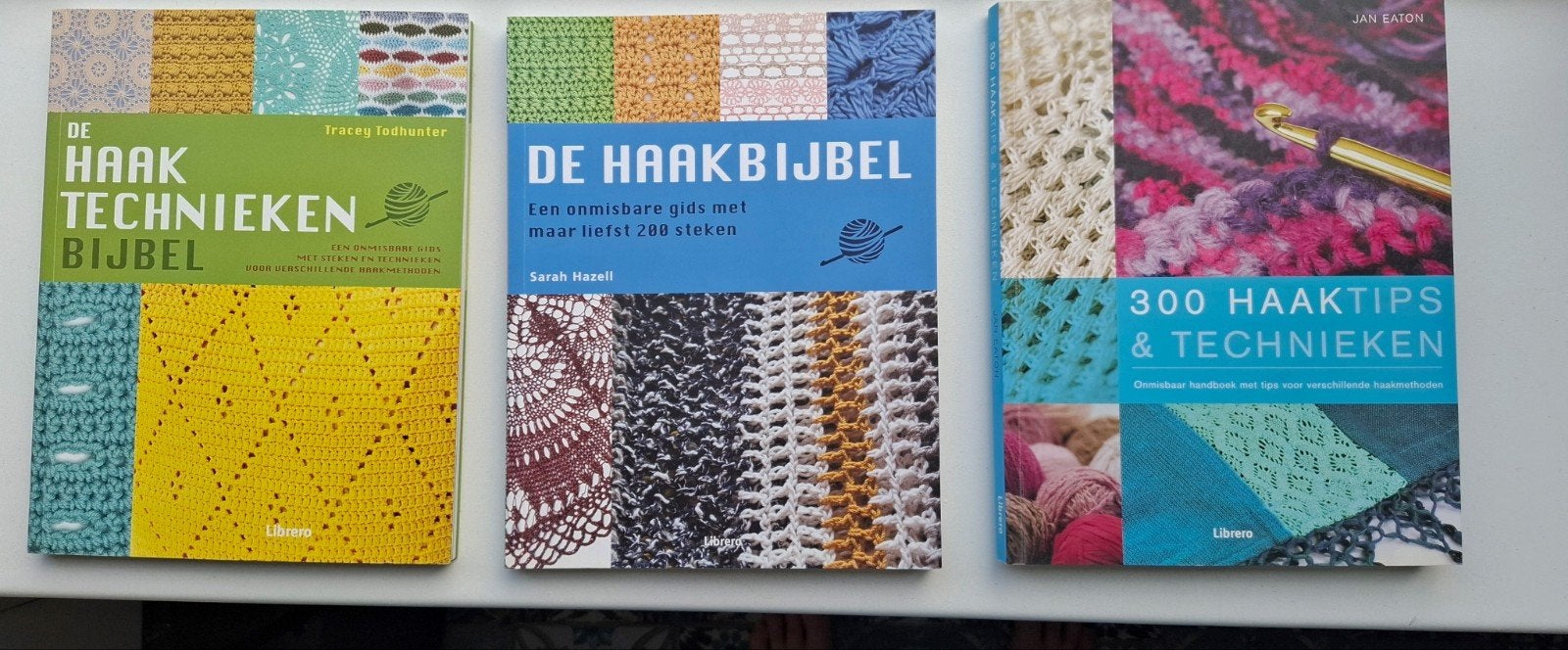 Haak techniek boeken 3 stuks zo goed als nieuw, Ophalen, Zo goed als nieuw, Haken, Patroon of Boek