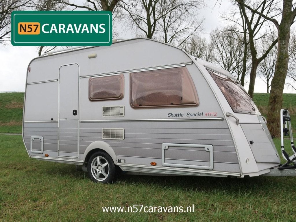 Kip Shuttle Special 41 TTZ / voortent, Caravans en Kamperen, Caravans, Dwarsbed, Kip, Bedrijf, Treinzit