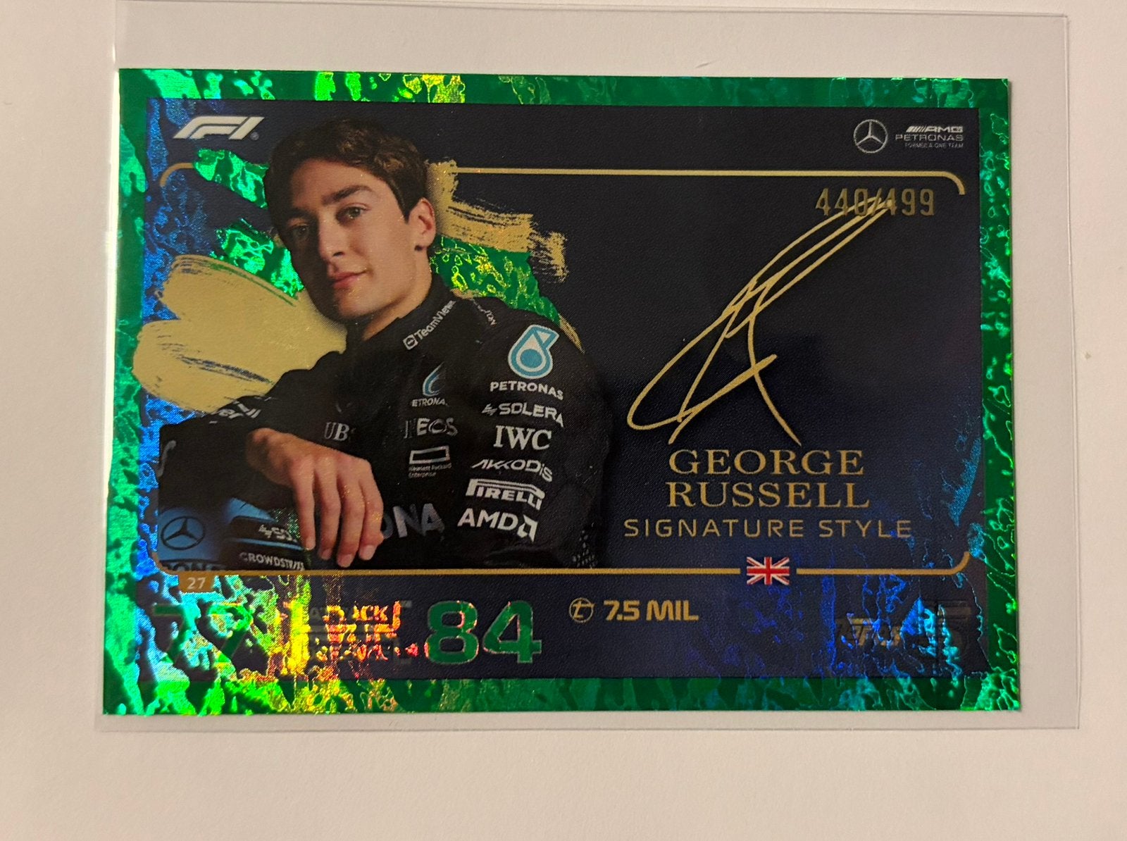 Topps F1 2024 George Russell Green Signature, Verzamelen, Ophalen of Verzenden, Zo goed als nieuw, Formule 1