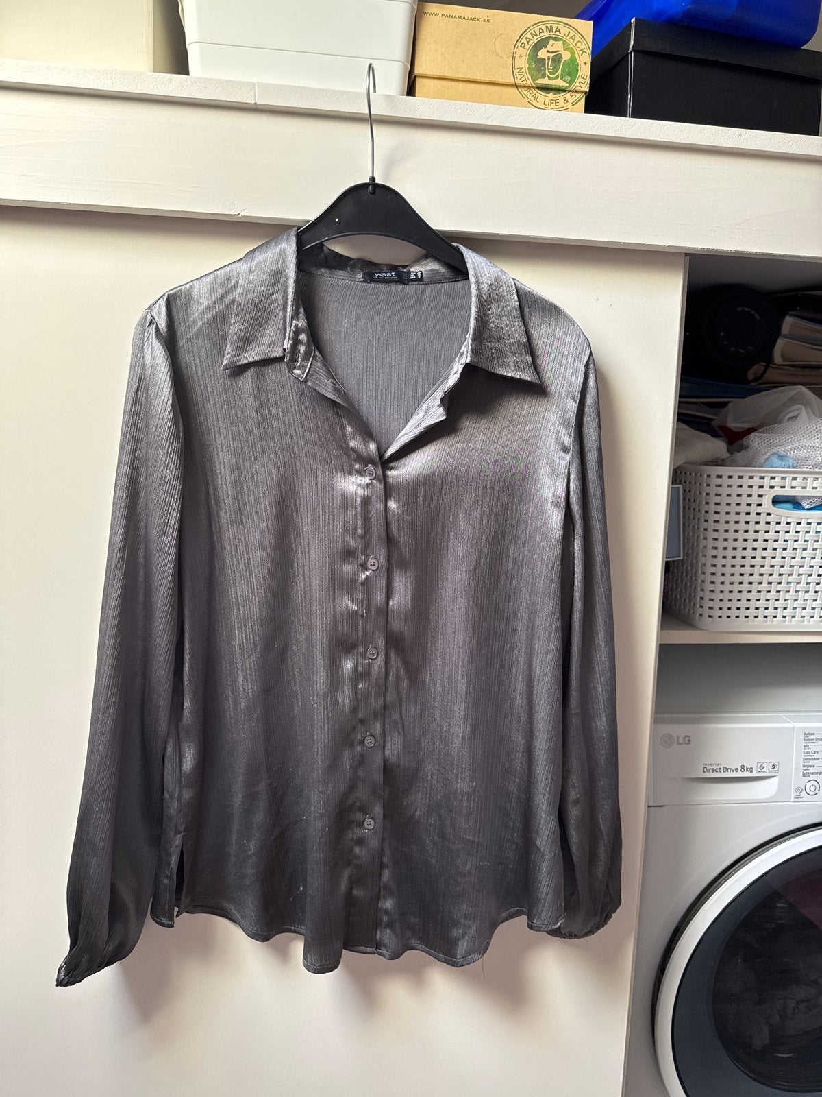 Yest blouse maat 40 zilver grijs, Kleding | Dames, Ophalen of Verzenden, Gedragen, Maat 38/40 (M), Zilver