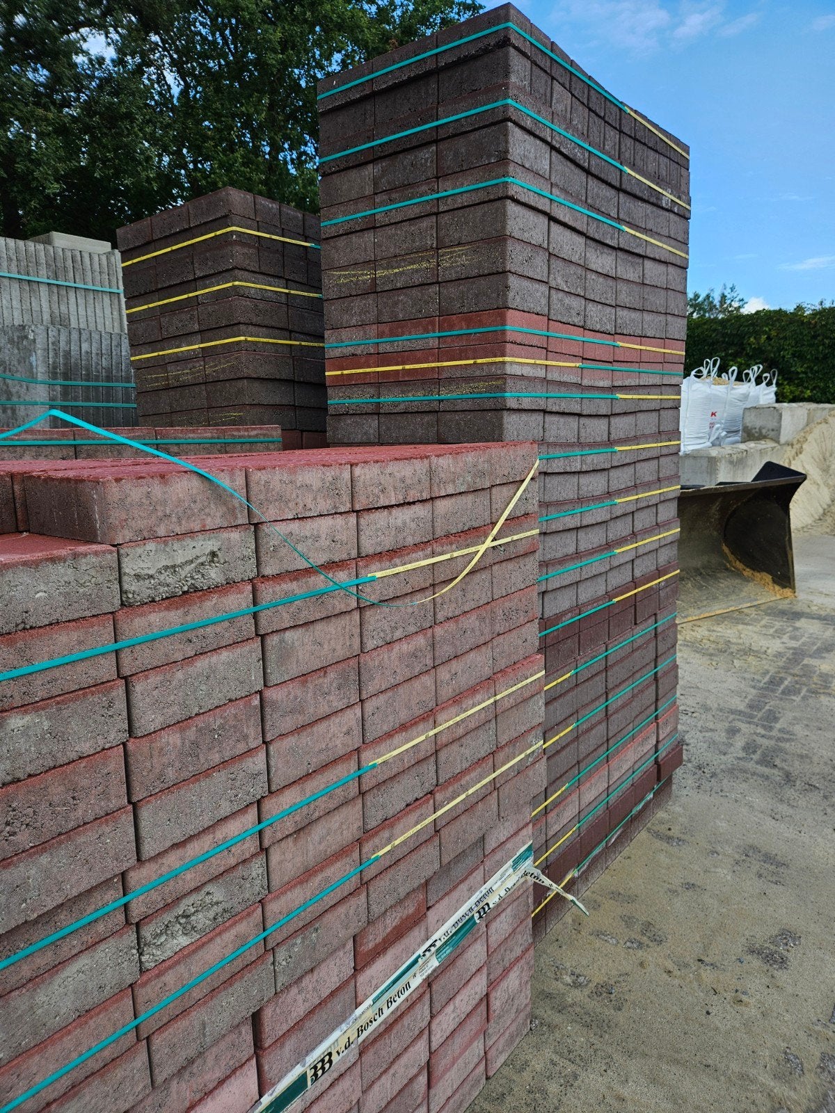 dubbelklinker 21x21x8 brons, Tuin en Terras, Tegels en Klinkers, Ophalen of Verzenden, Nieuw, Beton, Terrastegels