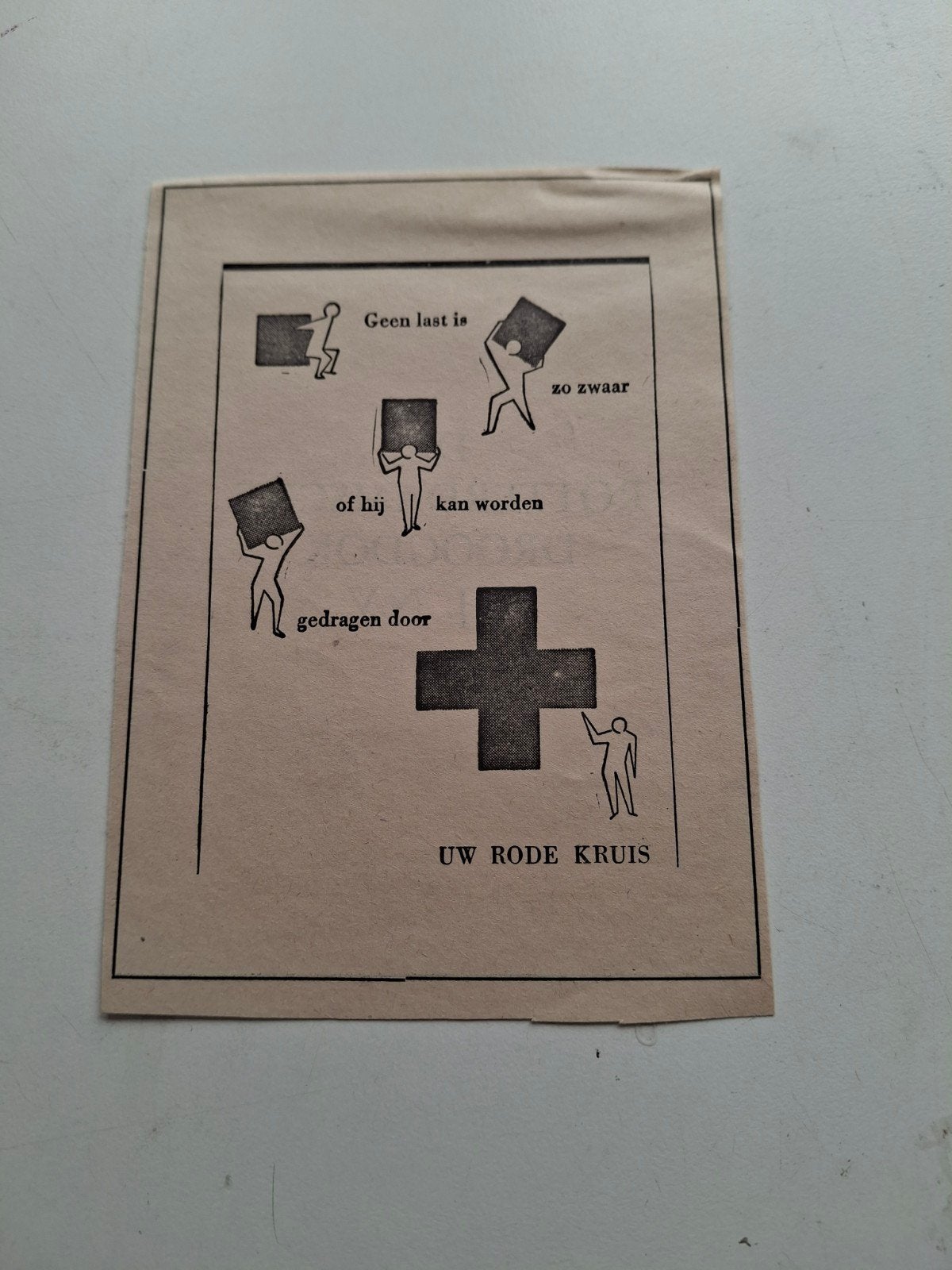 Advertentie Rode Kruis, Ophalen of Verzenden, Zo goed als nieuw, Overige typen