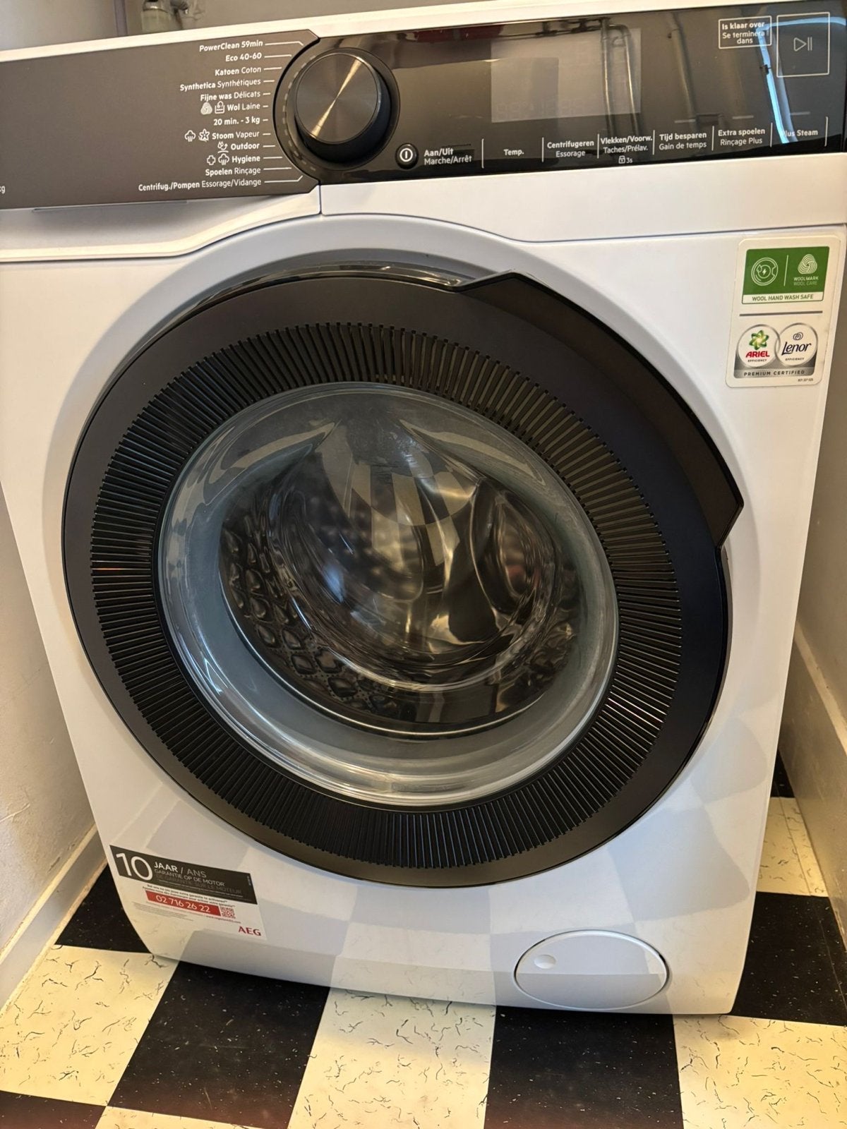 AEG 8000 SERIES PowerCare 1-8kg Wasmachine, Ophalen, Zo goed als nieuw, 85 tot 90 cm, 1200 tot 1600 toeren