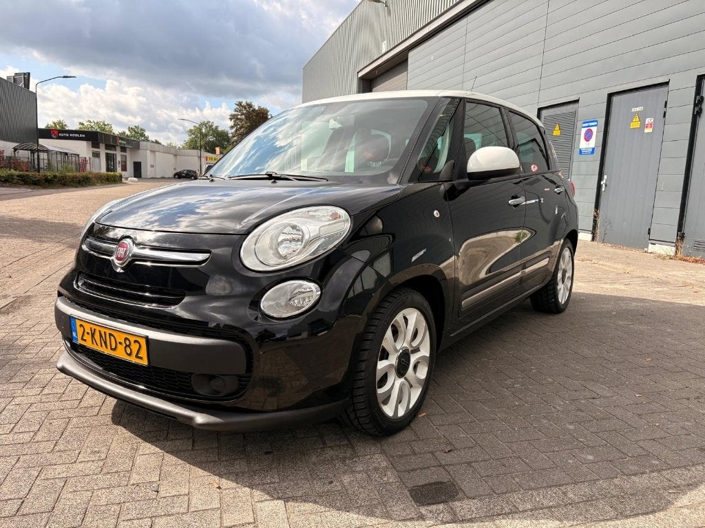 ✅Fiat 500L  2013 Zwart nieuwe koppeling 123616 KM NAP✅, Stof, Zwart, Origineel Nederlands, Bedrijf