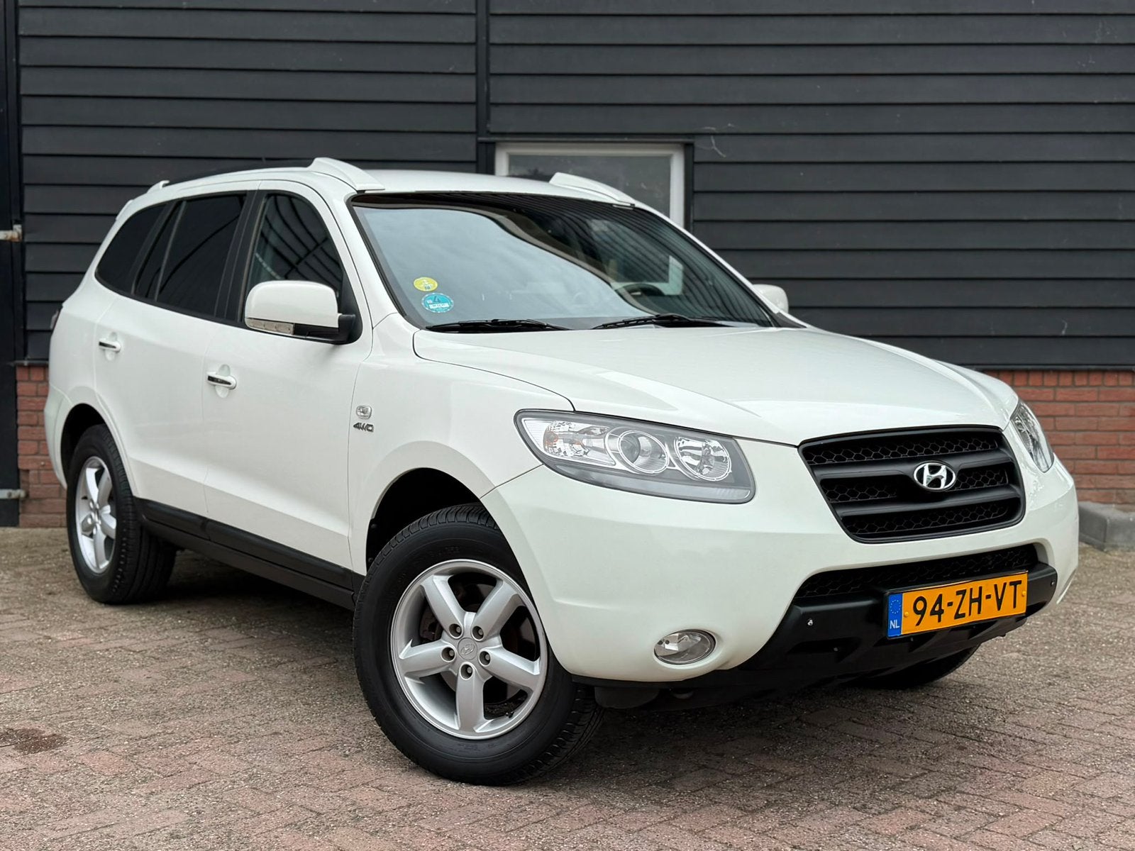 Hyundai Santa Fe 2.7 4WD AUT 2008 Wit Automaat!! Clima!! Nap, Automaat, Santa Fe, Zwart, 2000 kg