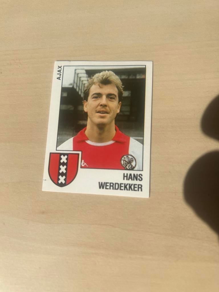 Hans Werdekker Voetbal '89 Panini Plaatje Ajax, Ophalen of Verzenden, Zo goed als nieuw, Sticker