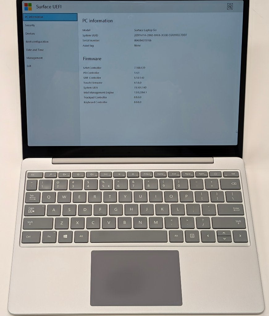 Microsoft Surface Laptop Go, Computers en Software, Qwerty, 8 GB, Minder dan 2 Ghz, Ophalen of Verzenden