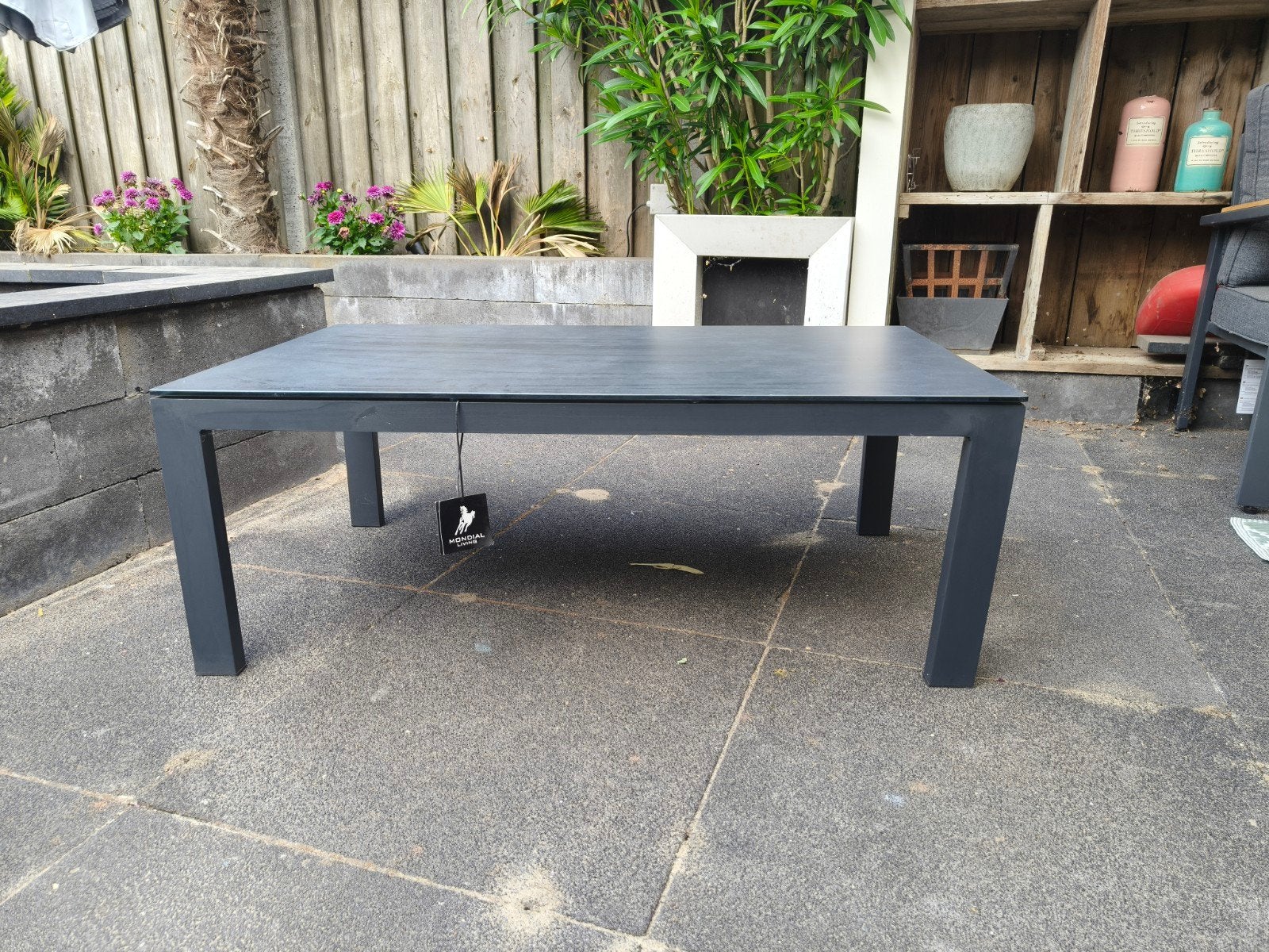 Mondial Living Salontafel - Antraciet Aluminium, Ophalen of Verzenden, Nieuw, Rechthoekig, Aluminium