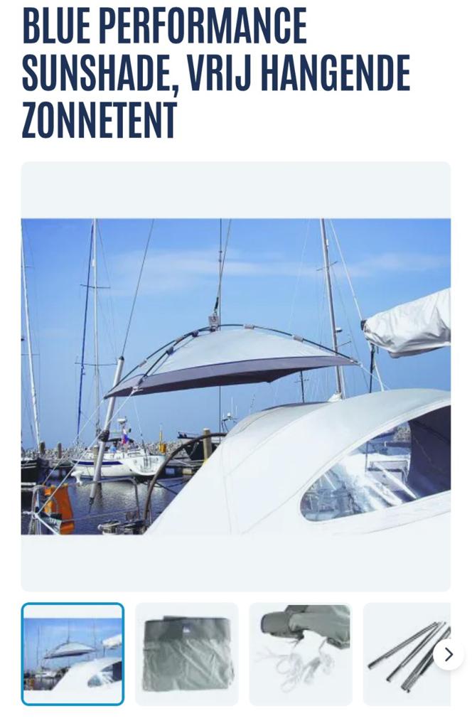 Blue Performance Parasol Maat L - Inklapbaar en Compact, Watersport en Boten, 6 meter of meer, Minder dan 15 m², Ophalen of Verzenden
