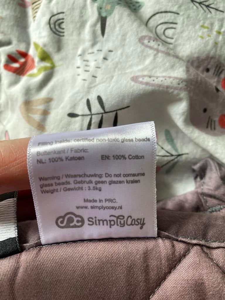 Simply Cosy verzwaringsdeken 3,5 kg met hoes, Ophalen of Verzenden, Gebruikt, 100 cm of meer, Deken