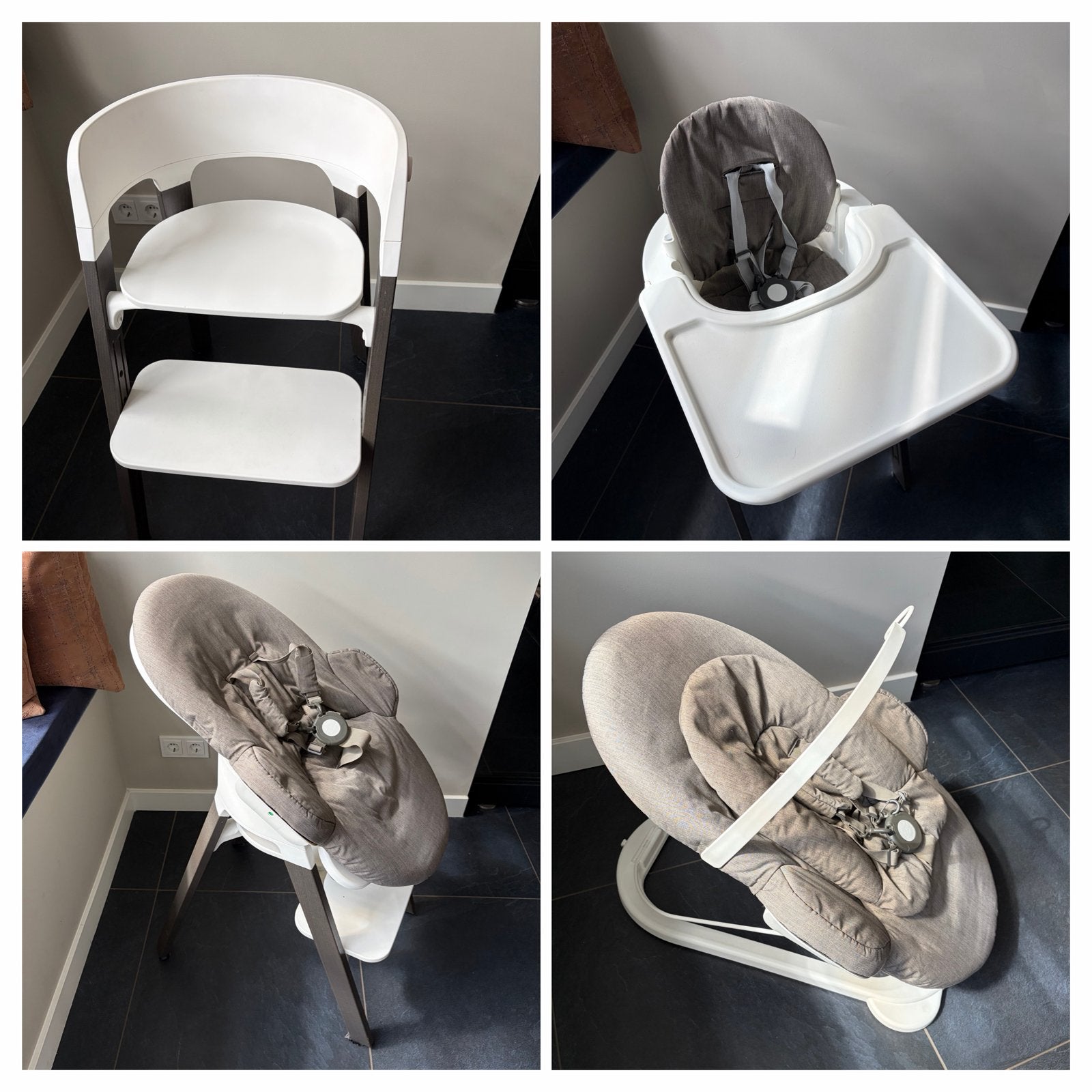 Stokke Steps Meegroeistoel incl. newbornset, Ophalen, Gebruikt, Meegroeistoel, Gordel(s)