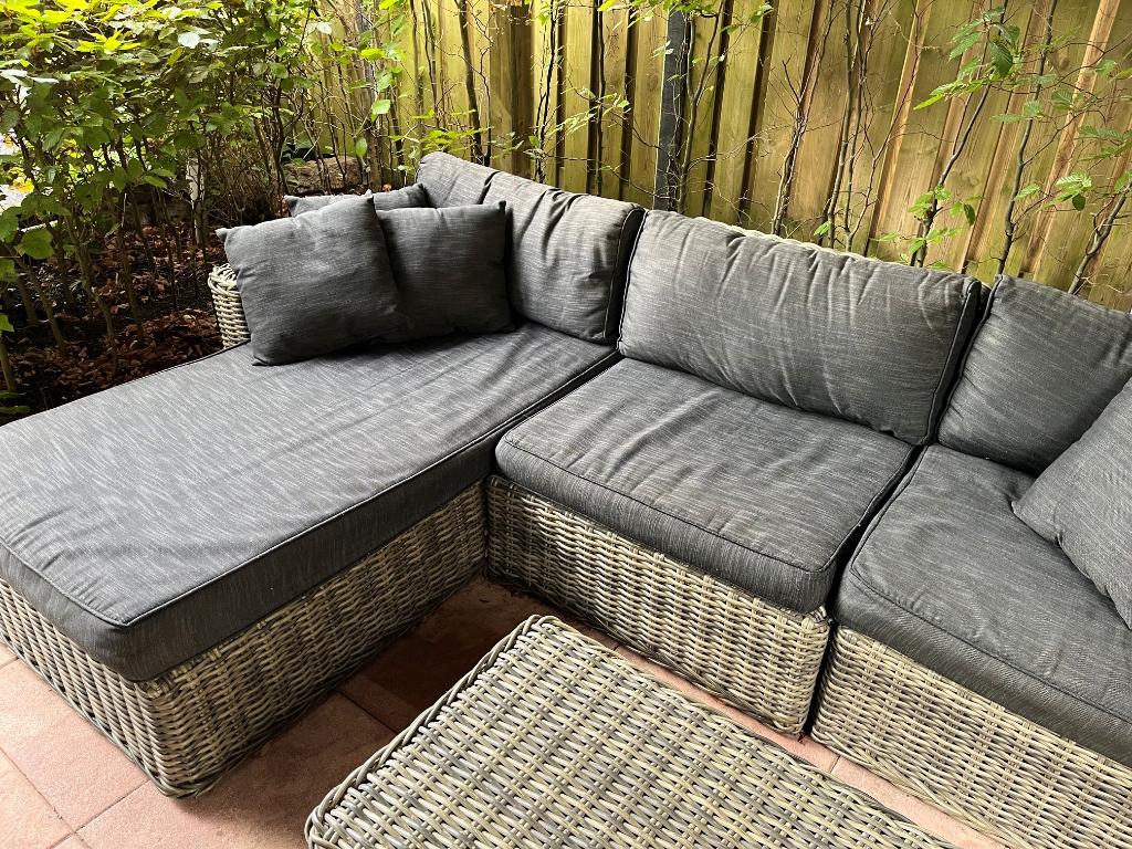 Loungeset, Tuin en Terras, Tuinsets en Loungesets, Ophalen, 4 zitplaatsen, Kunststof, Gebruikt