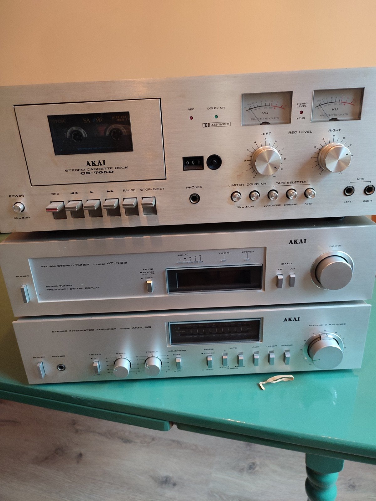 vintage akai en gloriafunk stereo, Audio, Tv en Foto, Ophalen of Verzenden, Tuner of Radio, Akai, Losse componenten