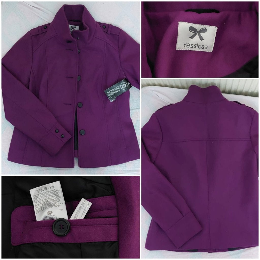Yessica jas, Kleding | Dames, Jassen | Winter, Maat 38/40 (M), Paars, Nieuw, Ophalen of Verzenden