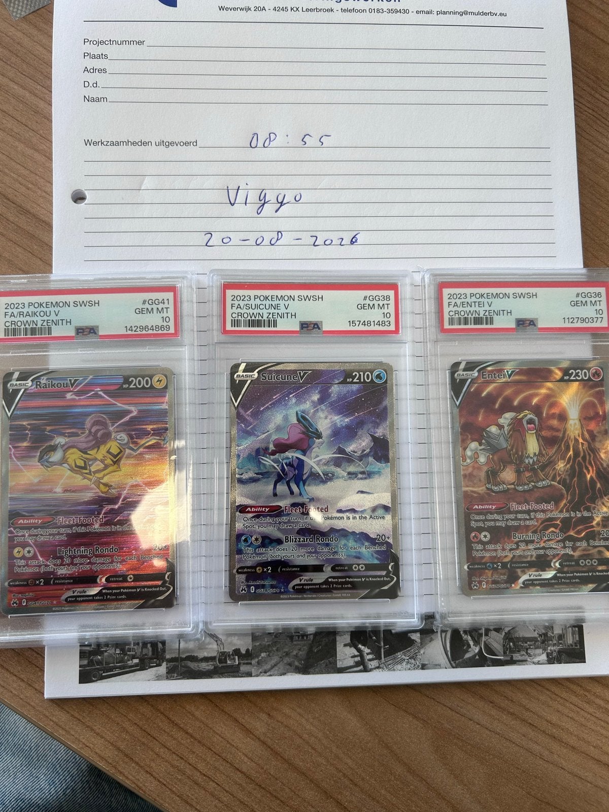 Pokemon SWSH Crown Zenith V Trio - PSA 10 GEM MT, Ophalen of Verzenden, Nieuw, Meerdere kaarten
