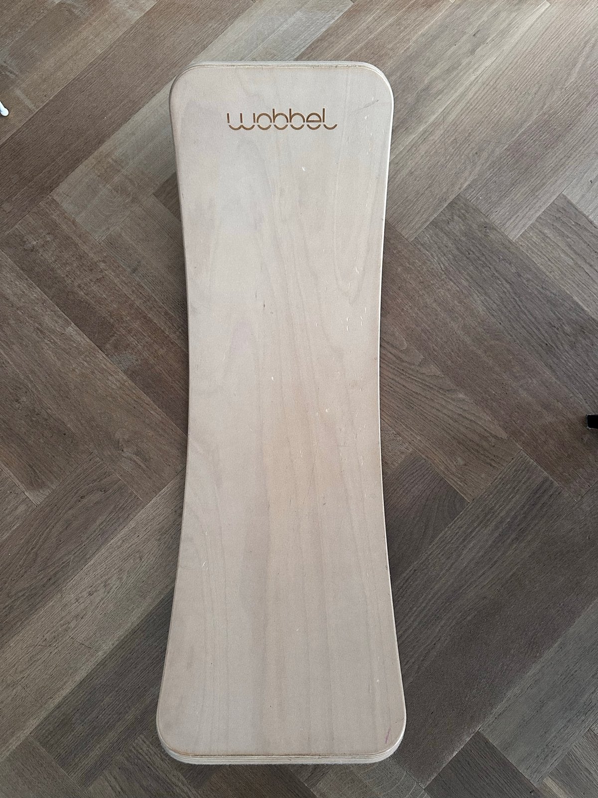 Wobbel Board Licht Hout met Grijs Vilt - Zo goed als nieuw, Ophalen, Zo goed als nieuw, Jongen of Meisje