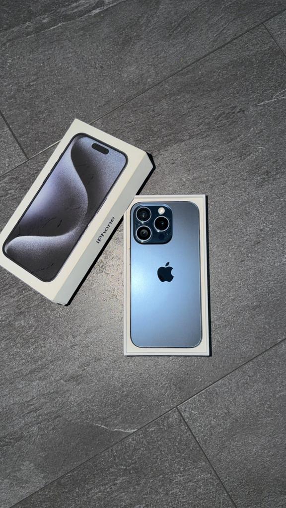 iPhone 15 Pro Blauw 128GB, Telecommunicatie, Mobiele telefoons | Apple iPhone, Ophalen, 128 GB, Blauw, Zo goed als nieuw