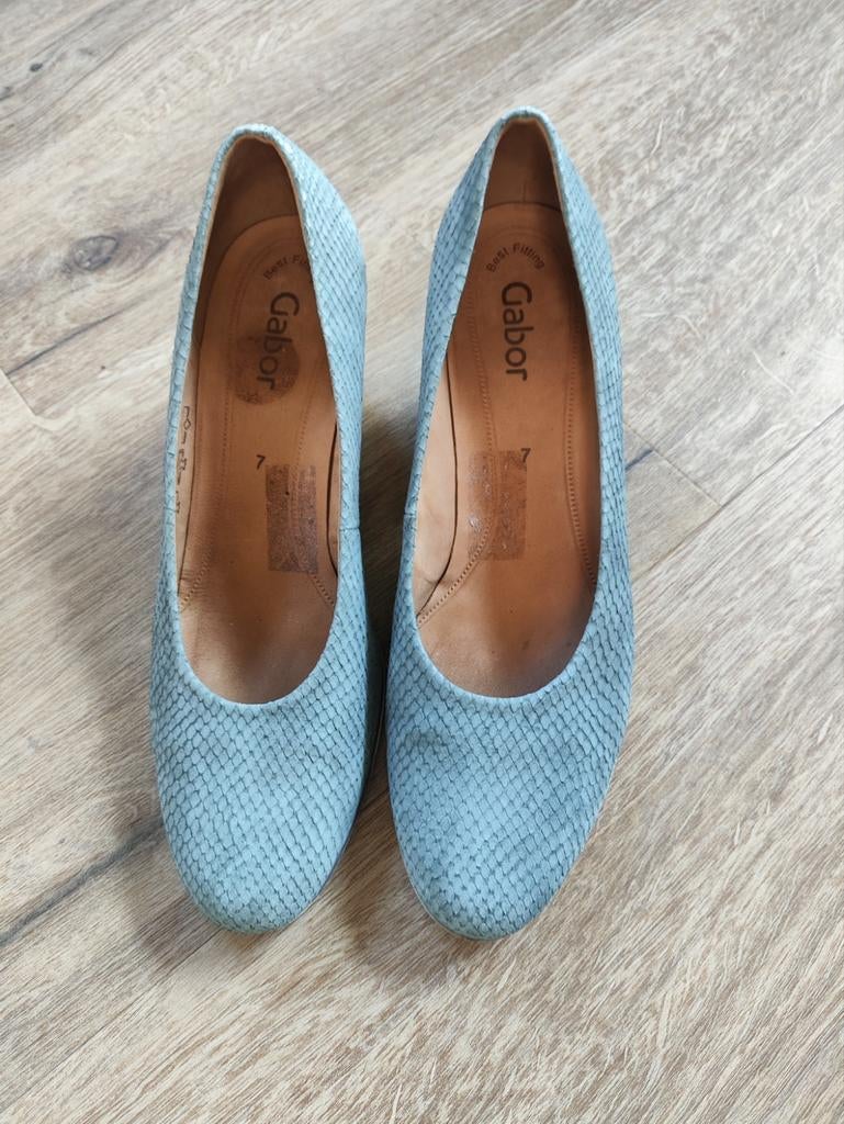 Blauwe Gabor pumps mt 40, Ophalen of Verzenden, Zo goed als nieuw, Blauw