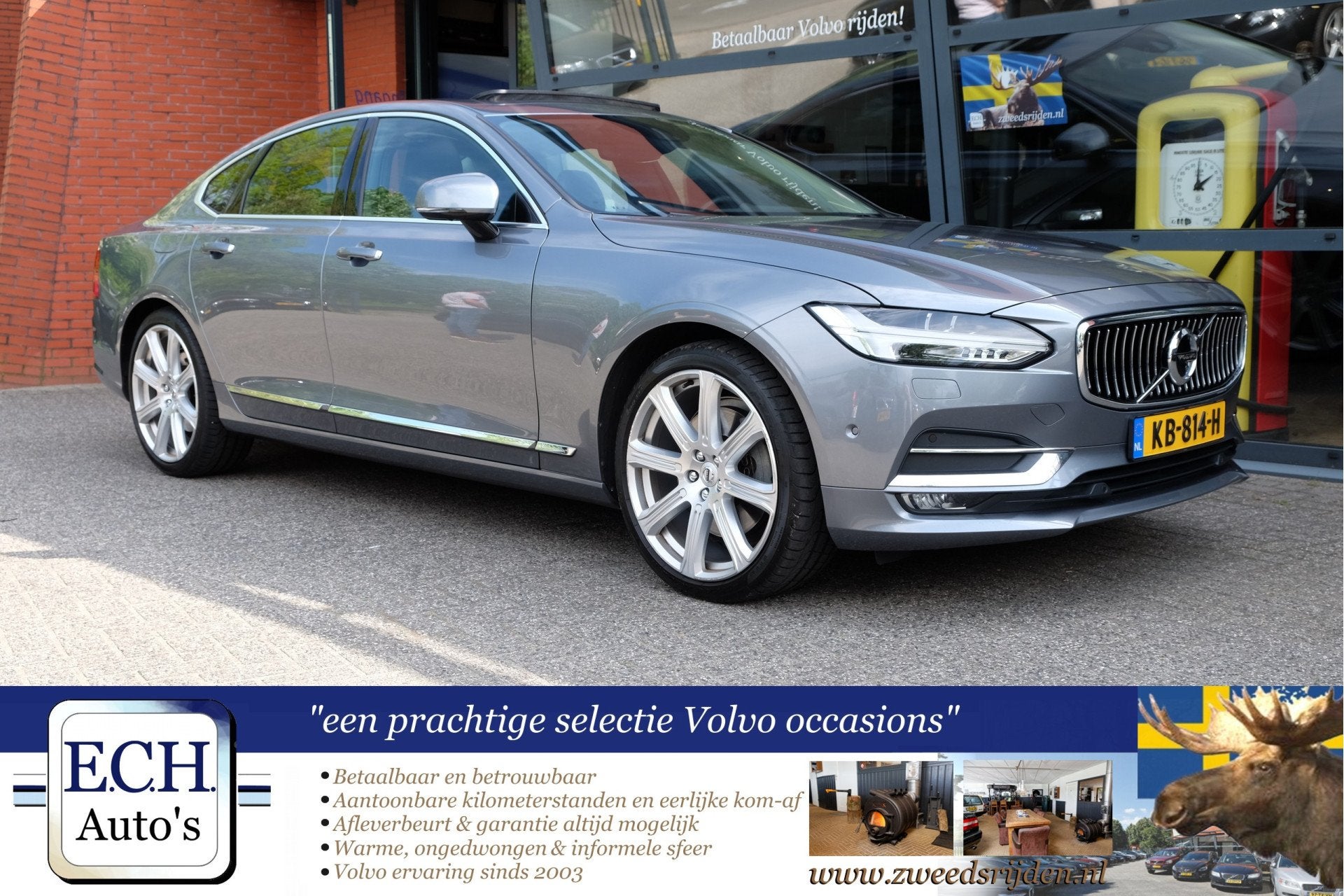 Volvo S90 T5 Inscription, Polestar, B&W Audio, Schuifdak, Le, 4 cilinders, Bedrijf, 750 kg, 1612 kg