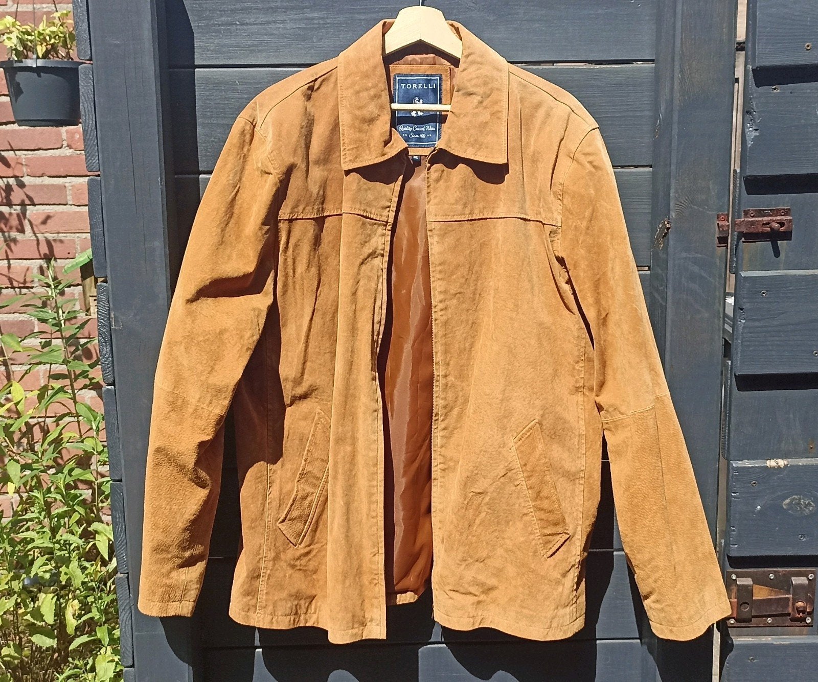 Vintage leren Torelli jack camel bruin, Ophalen of Verzenden, Gedragen, Maat 56/58 (XL), Bruin