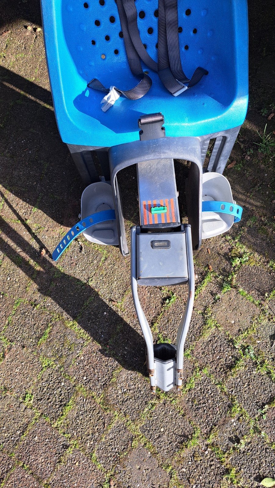 Yepp Achterzitje Fiets - Blauw incl zadelbuis bevestiging, Ophalen, Gebruikt