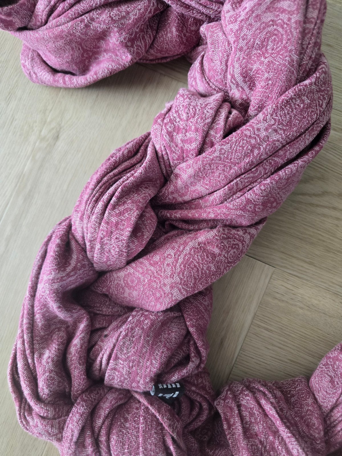 Ellevill Draagdoek - Roze/paarse Paisley Design - Maat 6, Overige merken, Draagdoek, Gebruikt, Ophalen of Verzenden