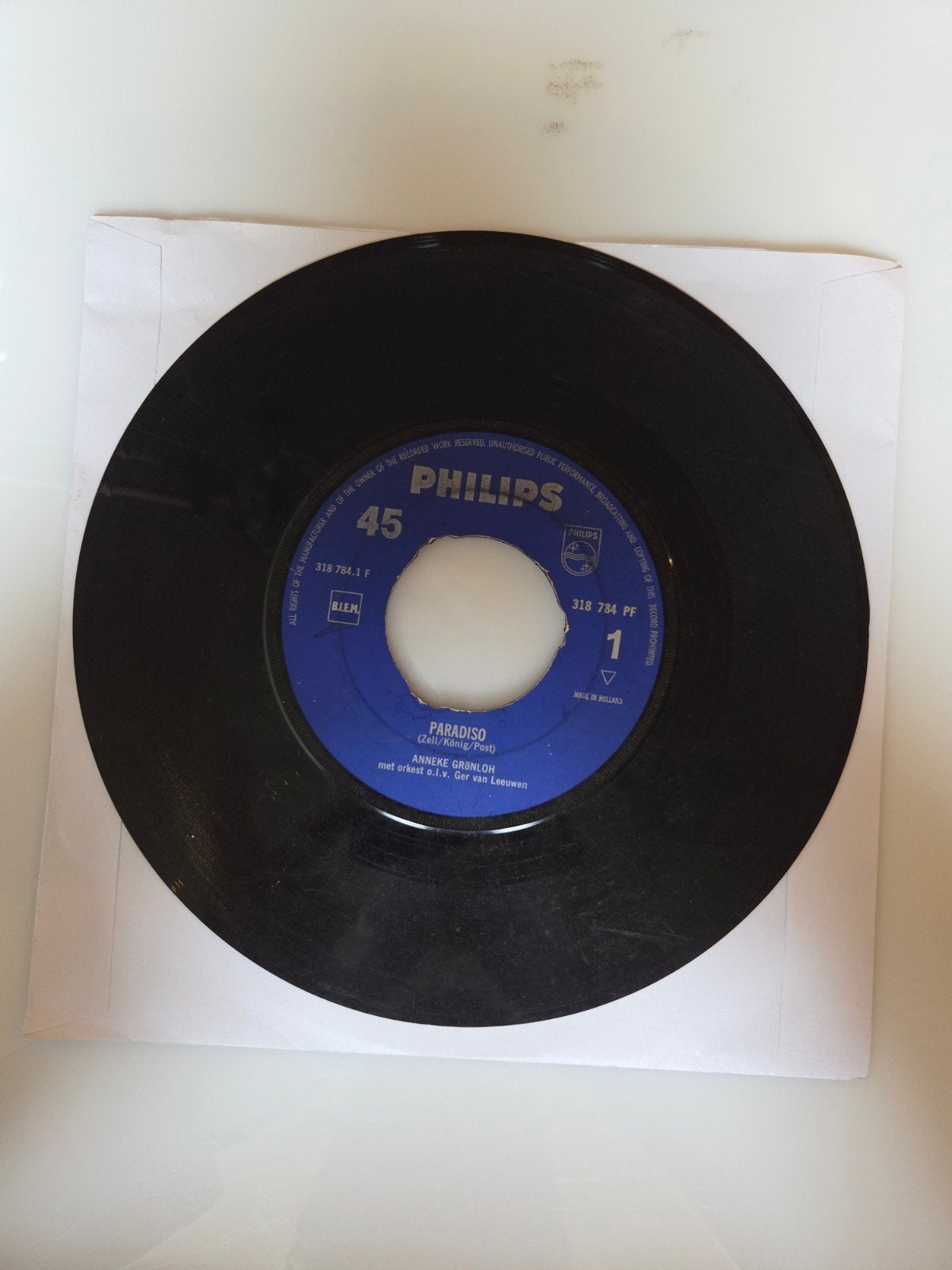 Anneke Gronloh - Paradiso, Ophalen of Verzenden, Gebruikt, 7 inch