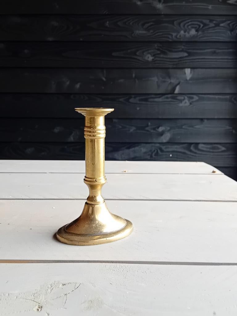 Antieke Messing Kandelaar, Antiek en Kunst, Ophalen, Koper of Brons