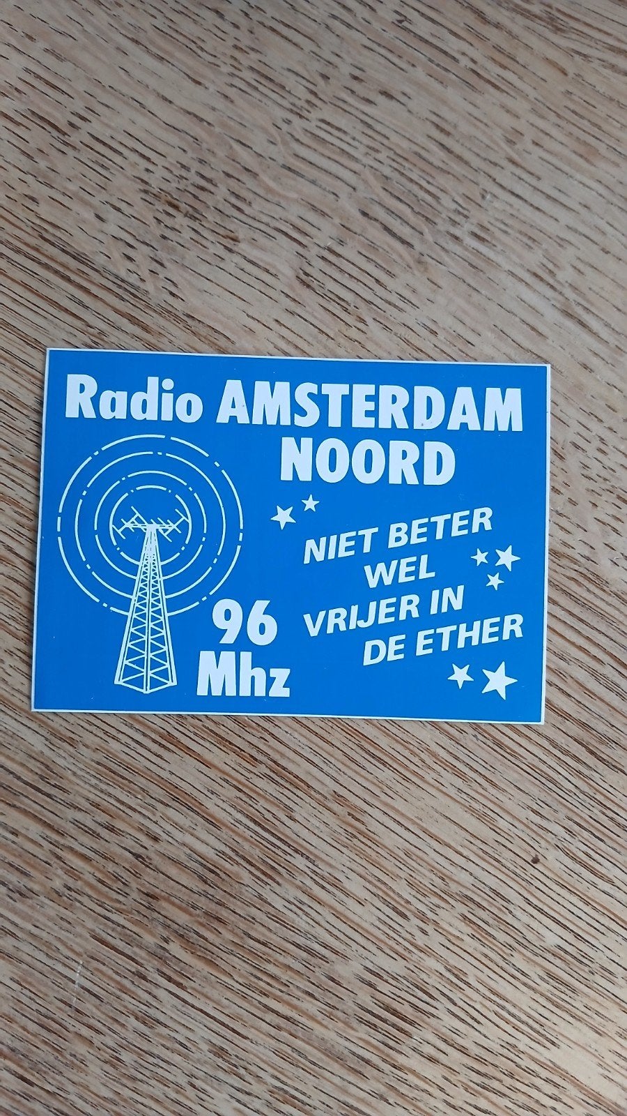 Sticker Radio Amsterdam Noord, 96 Mhz, Ophalen of Verzenden, Zo goed als nieuw