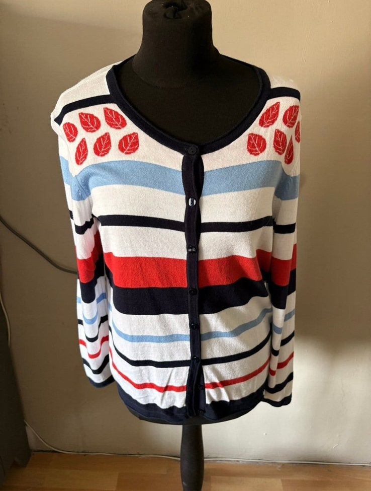 Golléhaug mooi fijn gebreid vest mt 44 ZGAN, Kleding | Dames, Ophalen of Verzenden, Zo goed als nieuw, Maat 42/44 (L), Meerkleurig