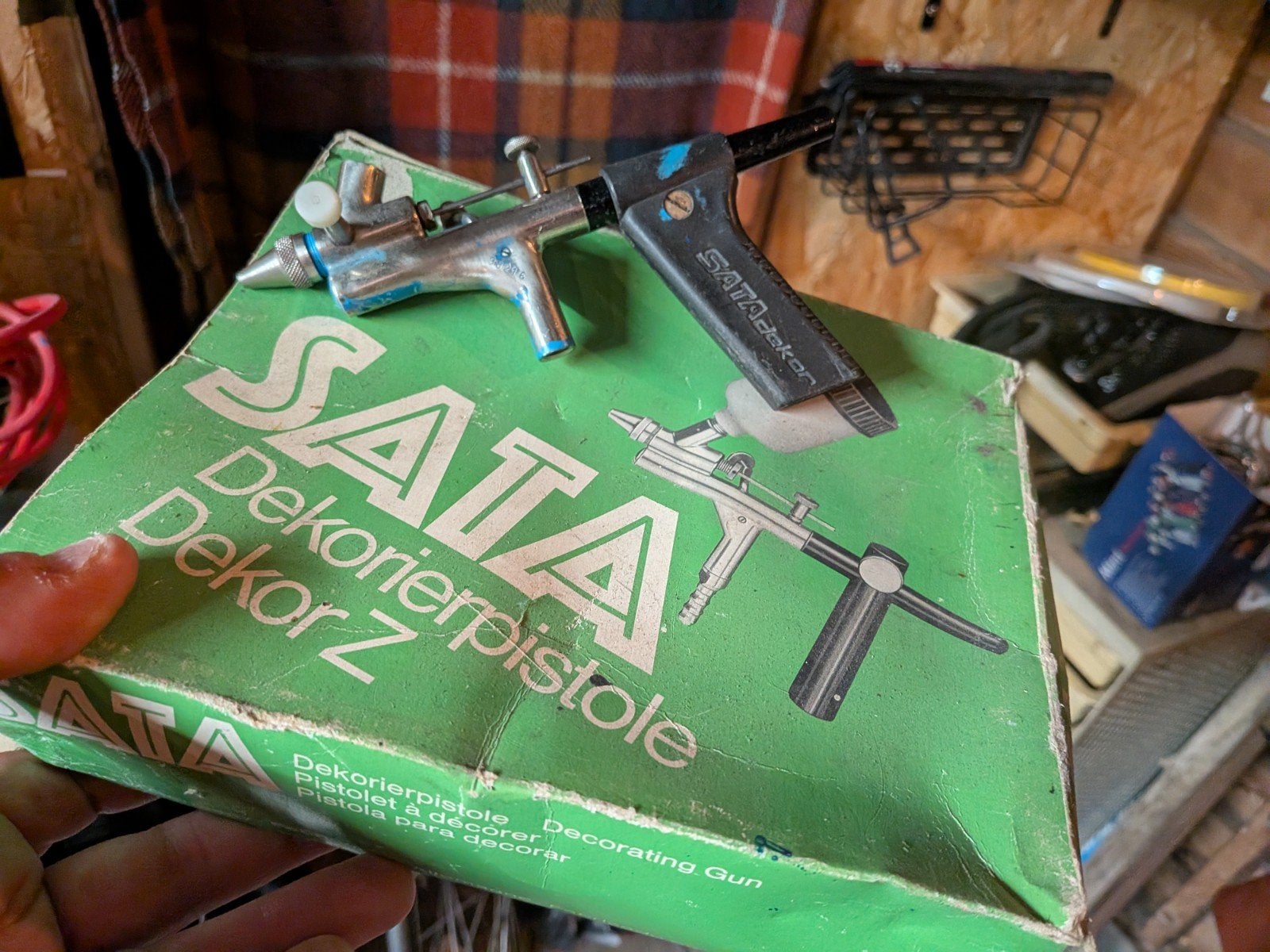SATA Dekor Z Airbrush/Pistool - Zeldzaam met reserve nozzle, Ophalen of Verzenden, Gebruikt