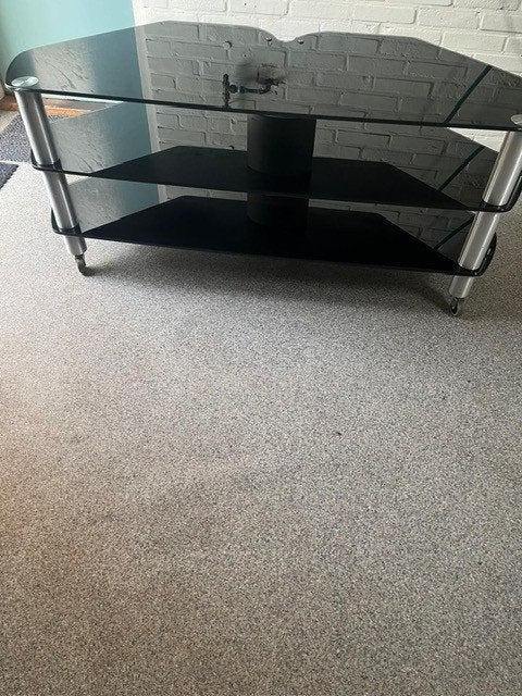 Design TV hoek-tafel op wielen 3 laags 135 x 56 x 56 nieuwst, Huis en Inrichting, Ophalen, 50 – 75, 50 tot 100 cm, 100 tot 150 cm