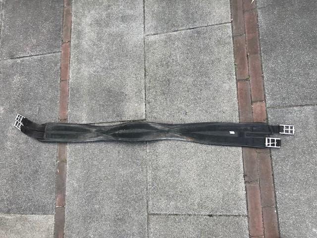 Zwarte Leren Singel 130 cm., Dieren en Toebehoren, Ophalen of Verzenden, Gebruikt, Dressuur
